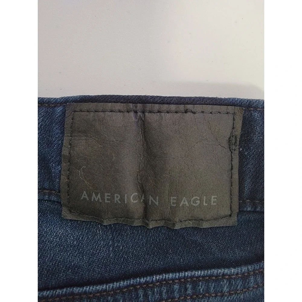 American Eagle Skinny Jeans Mens 33x30 Blue Black NWT AirFlex+ 0119-7486-042